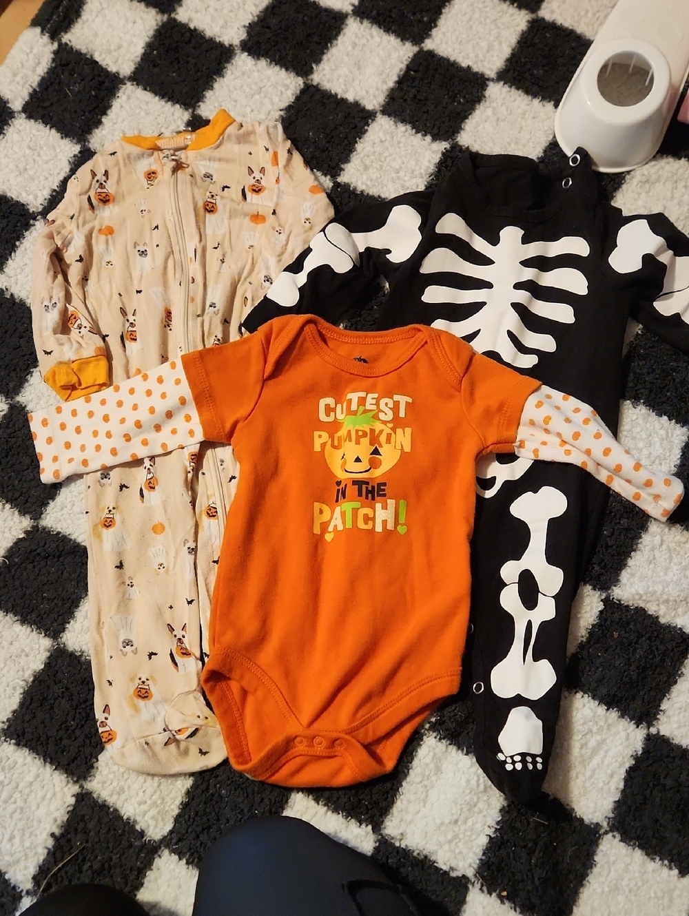 Kids Orange Pumpkin 'Cutest Pumpkin in the Patch' One-Piece Bodysuit